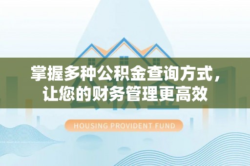 泰宁掌握多种公积金查询方式，让您的财务管理更高效