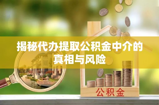泰宁揭秘代办提取公积金中介的真相与风险