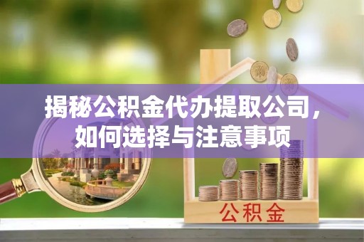 泰宁揭秘公积金代办提取公司，如何选择与注意事项